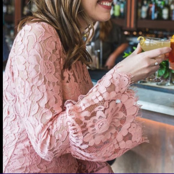 Lulu's Chic Pink Lace Dress - Picture 5 of 11